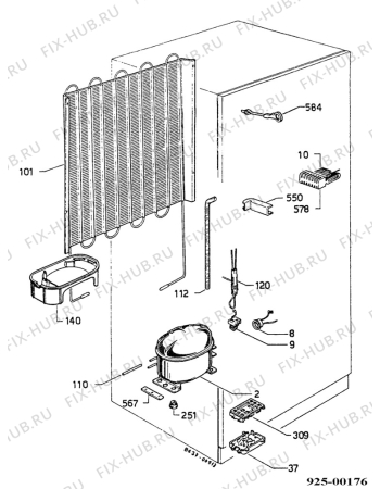 Взрыв-схема холодильника Juno JKG7460 - Схема узла Functional parts